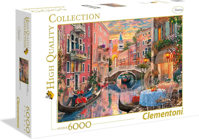 Clementoni - puzzel - 6000 stukjes - zonsondergang in venetië - high quality collection - puzzel voor volwassenen