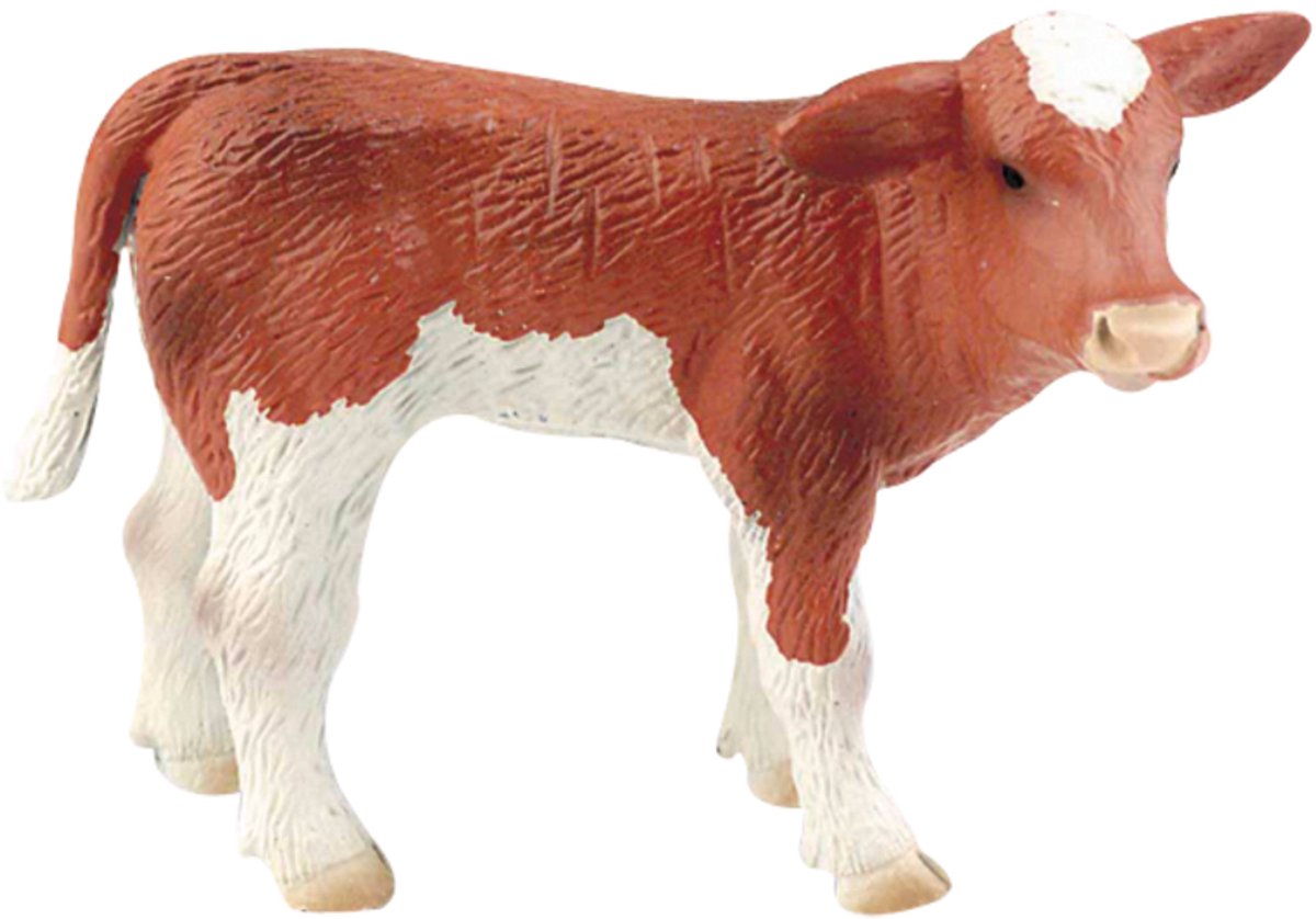 Bullyland 62630 – speelfiguur en verzamelfiguur kalf mona bruin wit – ca. 5,5 cm – levensecht en detailrijk vormgegeven – ideaal als educatief speelfiguur en klein cadeautje voor kinderen vanaf 3 jaar.