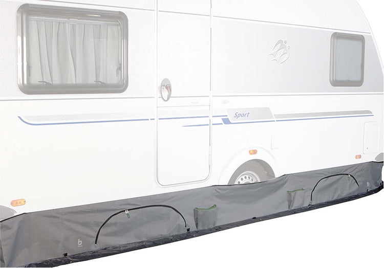 Bo-camp - caravan tochtstrook - universeel deluxe - met opbergvak