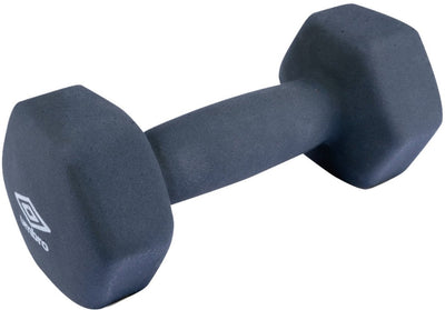 Umbro halter 3 kg - dumbell - blauw - rubber vinyl - krachttraining en cardio - stoot- en krasvrij materiaal - perfect voor beginnende sporters en senioren