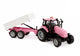 Kids globe tractor met aanhanger die cast met licht en geluid - 25cm