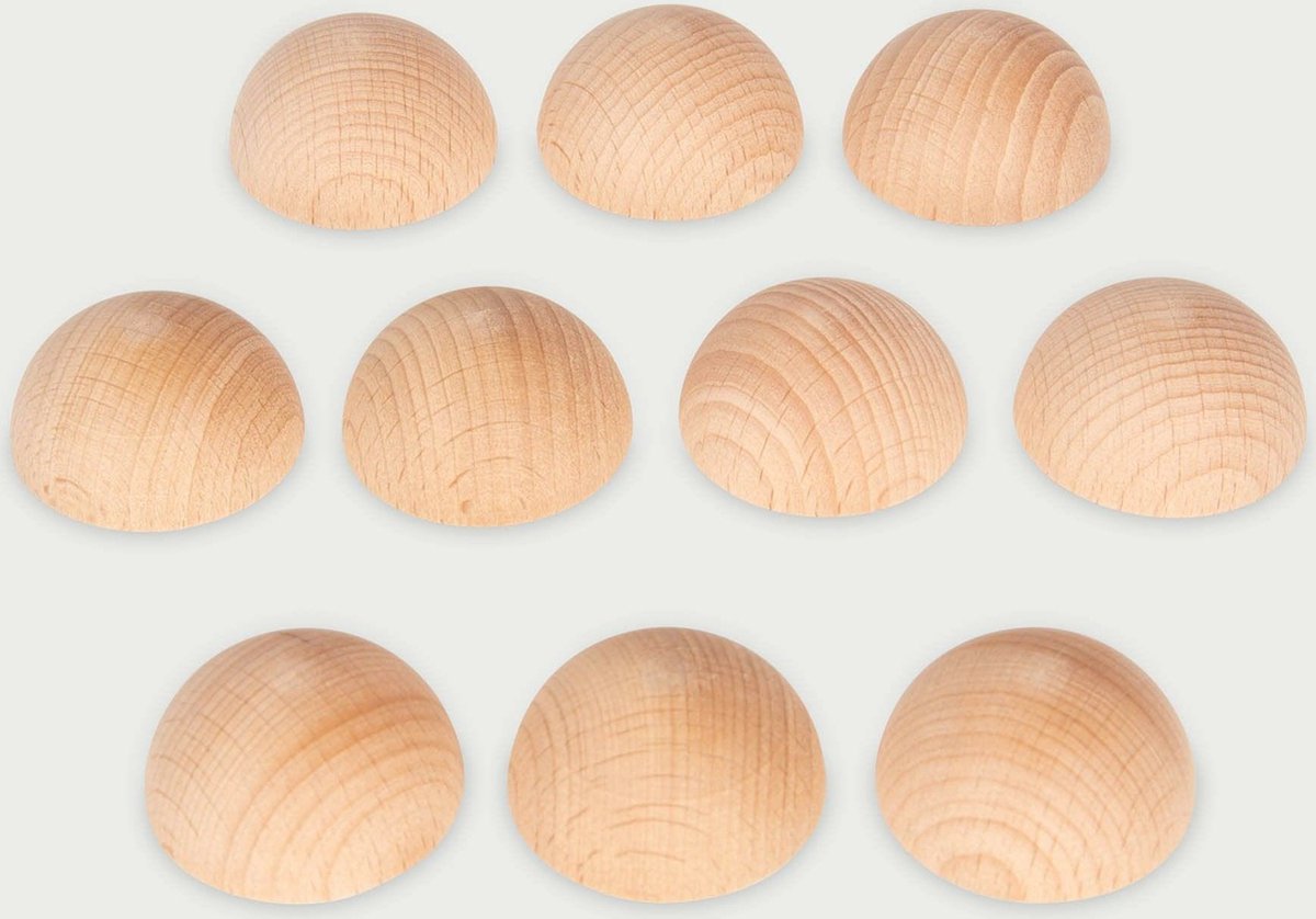 Tickit ® natuurlijke houten halve bollen