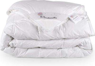 Cinderella soul dekbed 4-seizoenen - 1 persoons - luxe eendendons vulling - percale tijk - 140x 200 cm