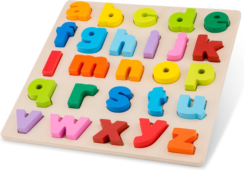 New classic toys ® houten alfabet puzzel - abc kleine lletters a t m z - kleurrijke educatieve legpuzzel - alfabet leren - peuterspeelgoed - vanaf 24 maanden