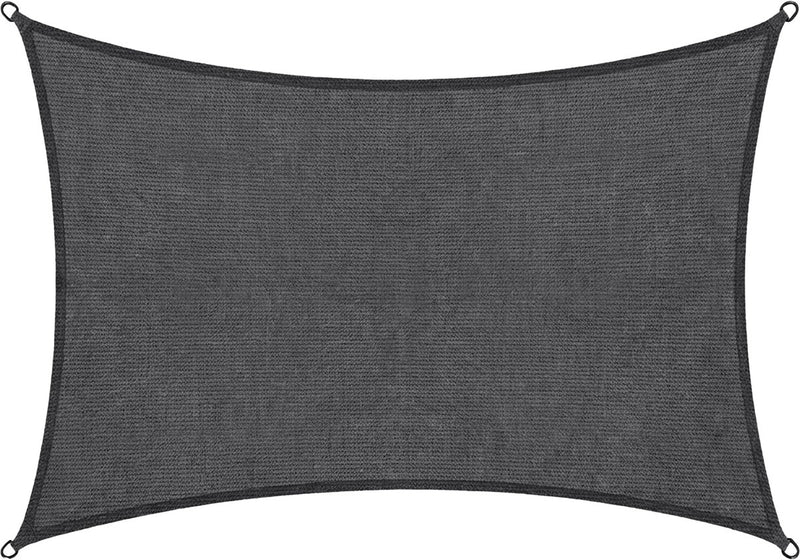 Abbey camp schaduwdoek - hdpe - 3 x 4 m - grijs - zonnedoek - rvs ringen - valletta-340