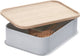 Idesign - medium opbergbox met deksel - gerecycled kunststof - grijs
