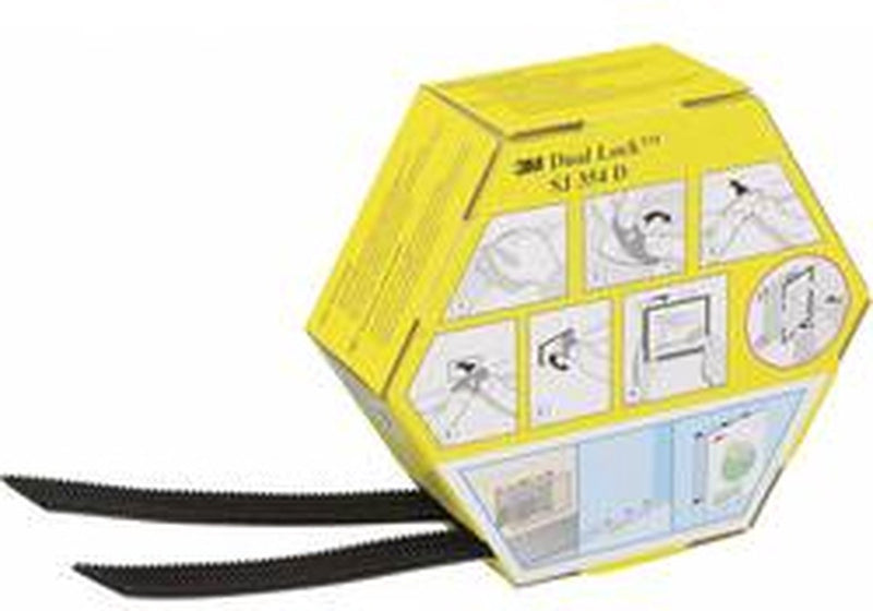 3m sj 354d dual lock klittenband om vast te plakken haak- en lusdeel (l x b) 5000 mm x 25.4 mm zwart 1 paar