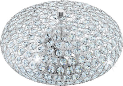 Eglo clemente - plafondlamp - 2 lichts - ø350mm. - chroom - helder