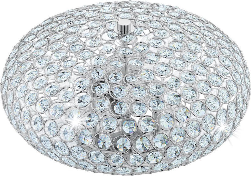 Eglo clemente - plafondlamp - 2 lichts - ø350mm. - chroom - helder