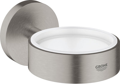 Grohe essentials houder voor zeepdispenser of glas - wandbevestiging - supersteel (rvs)