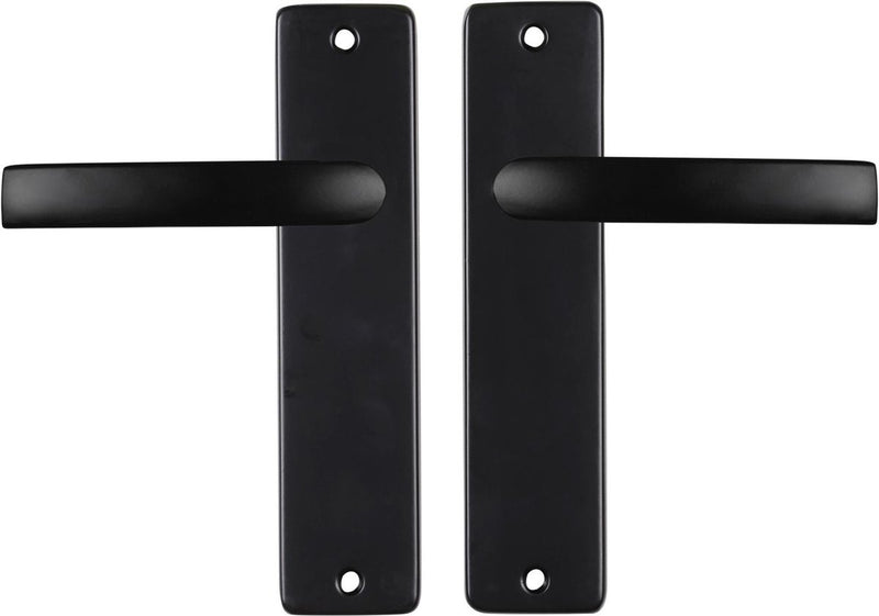Starx deurklink zwart � deurbeslag � deurkruk met schild � blind - deurklink blok � 43 x 180 x 18 mm