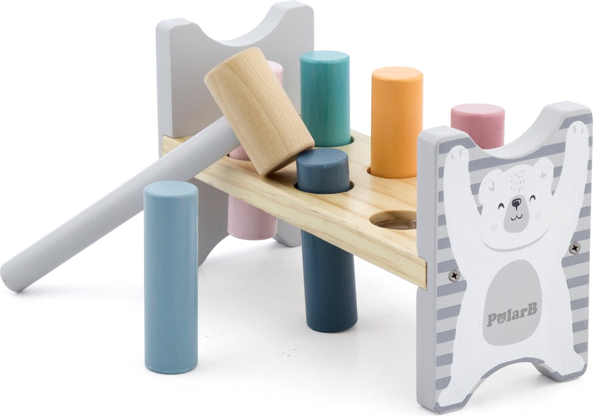 Polarb pound-a-peg houten hamerbank 44009