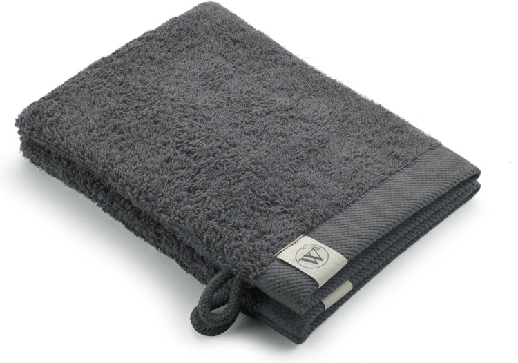 Walra washand remade cotton - 2x 16x21 - 100% katoen waarvan 70% gerecycled - grijs antraciet