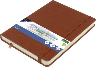 Kangaro schetsboek - a5 - cognac - pu-hardcover - met elastiek en leeslint