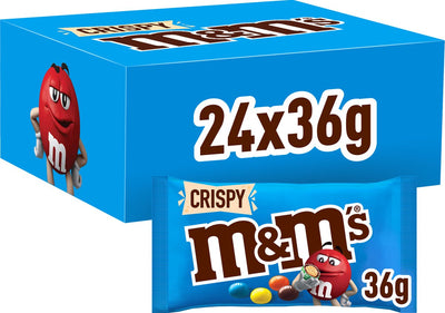 M m's crispy - melk chocolade snoepjes - uitdeelzakjes 24x36 gram
