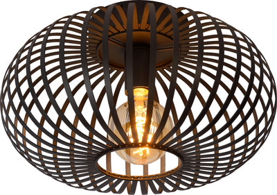 Lucide manuela - plafonnière (plafondlamp) - ø 39,5 cm - 1xe27 - zwart