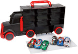Toi toy turbo racers vrachtwagen met 6 pull-back raceauto's - afbeelding 1