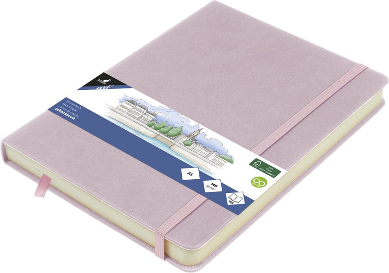 Kangaro schetsboek - a5 - violet - pu hardcover - met elastiek en lint - k-861223