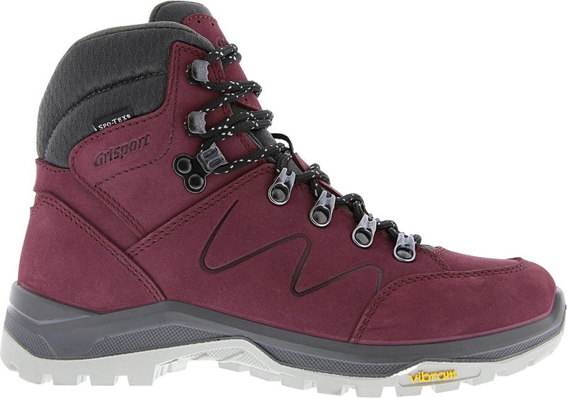 Grisport boston mid wandelschoenen dames - burgundy - maat 36