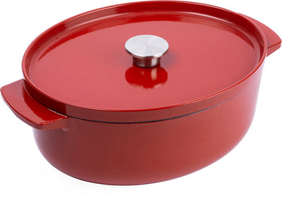 Kitchenaid braadpan 30cm - geëmailleerd gietijzer - keizer rood - ovaal