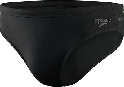 Speedo eco+ brief 7 cm heren - zwembroek heren - chloorbestendige zwemslip heren - strakke sportzwembroek met trekkoord - zwart - l