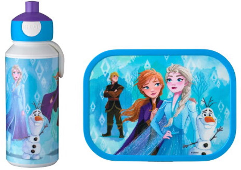 Mepal lunchset (pop-up fles lunchbox) campus - 400 + 750 ml - broodtrommel en drinkbeker voor kinderen - bento box - pop-up drinkfles - frozen 2