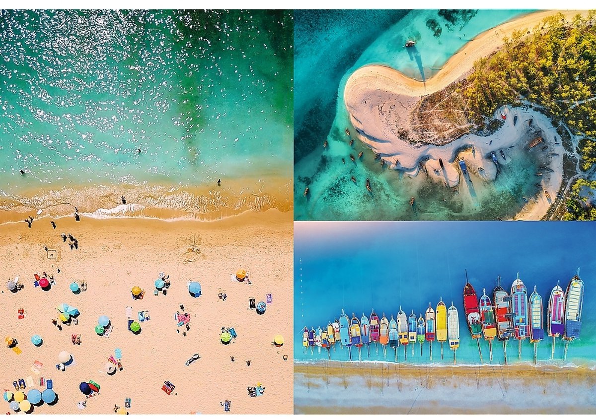 Trefl puzzel 1500 stukjes strand zee fsc gecertificeerd.