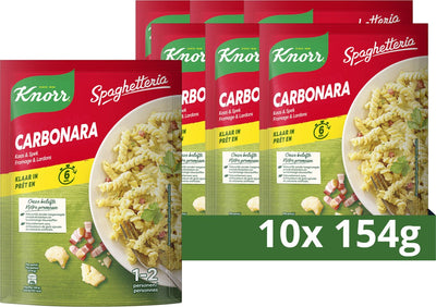 Knorr spaghetteria pastagerecht - carbonara - deze maaltijd is klaar binnen 6 minuten - 10 x 154 g