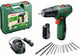 Bosch easydrill 1200 accuschroefboormachine - met dubbele schroefbit en koffer - met 2x 12 v accu en lader