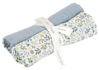 Little dutch swaddle - blauw - maat 70 cm - forest friends - forest adventure