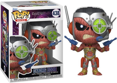 Funko iron maiden cyborg eddie rocks! (somewhere in time) vinyl figur 438 unisex pop! - meerkleurig - standard