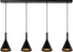 Lucide gipsy - hanglamp - 4xe27 - zwart - japandi