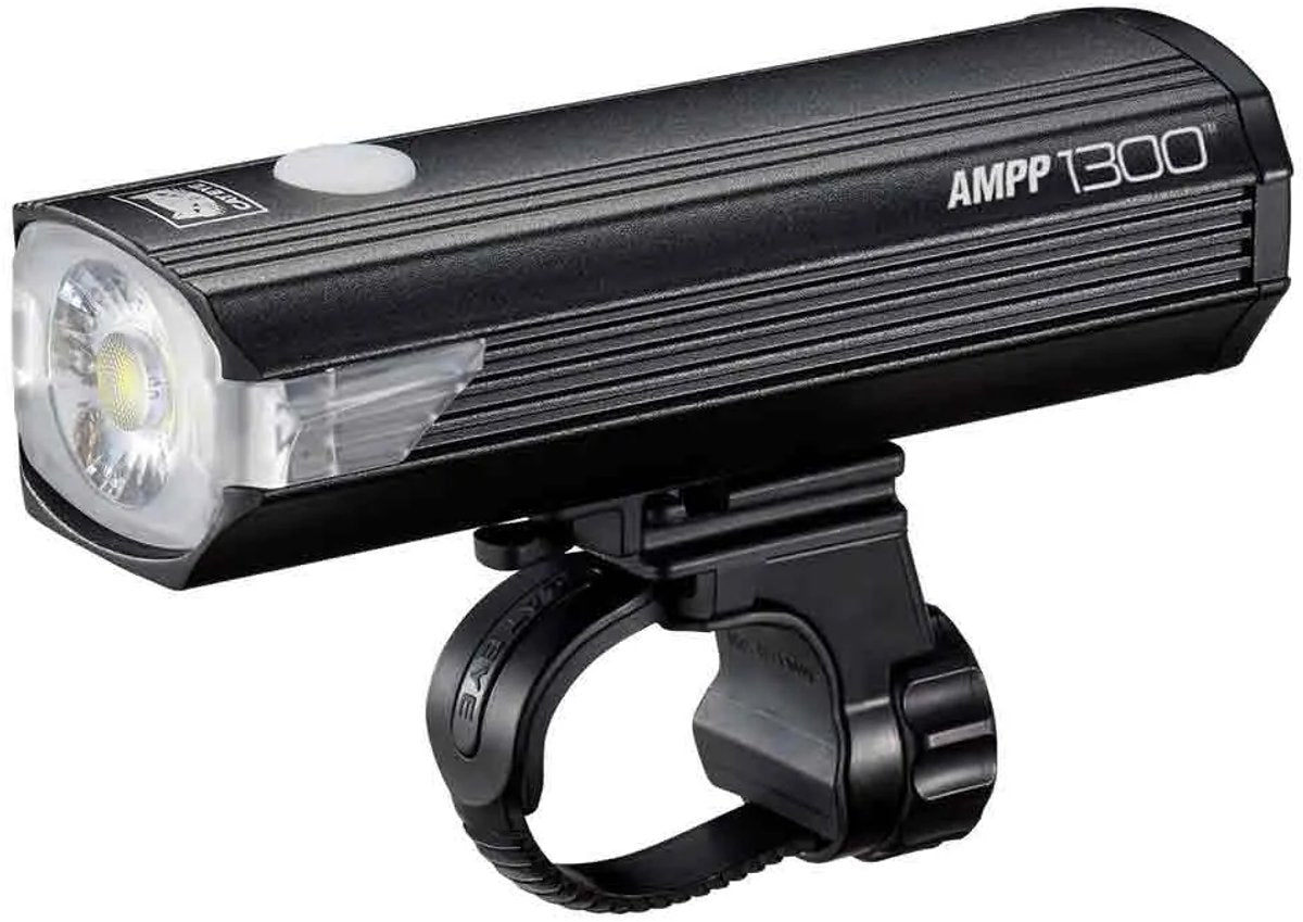 Cateye ampp1300 voorlicht - lumens: 1300 - usb oplaadbaar - opticube lenstechnologie - 5 lichtmodi - zwart