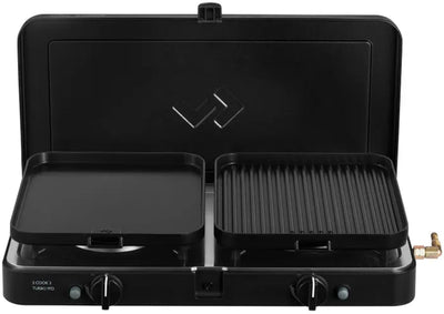 Cadac dometic 2 cook turbo ffd deluxe – lichtgewicht 2-pits kooktoestel – turbobranders – incl. grill- bakplaat