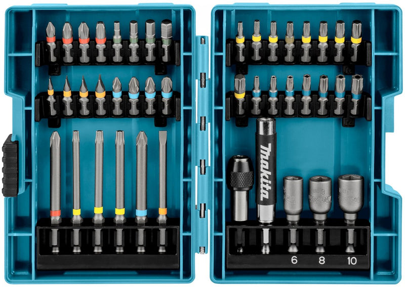 Makita accessoires 43-delige schroefbitset in hoog kwalitatieve koffer - b-55697