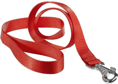 Ferplast club hondenlijn - nylon - rood - breedte: 2,5 cm - lengte: 120 cm - geschikt voor grote hondenrassen l