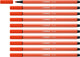 Stabilo pen 68 - premium viltstift - lichtrood - doos 10 stuks