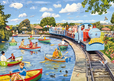 Gibsons - the boating lake (door trevor mitchell) - 1000 stukjes 68×49cm (b×h) - legpuzzel voor volwassenen