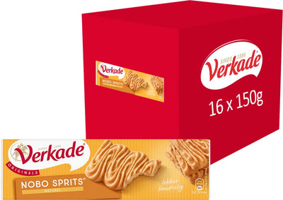 Verkade nobo sprits koekjes - naturel - 16 x 150 gram