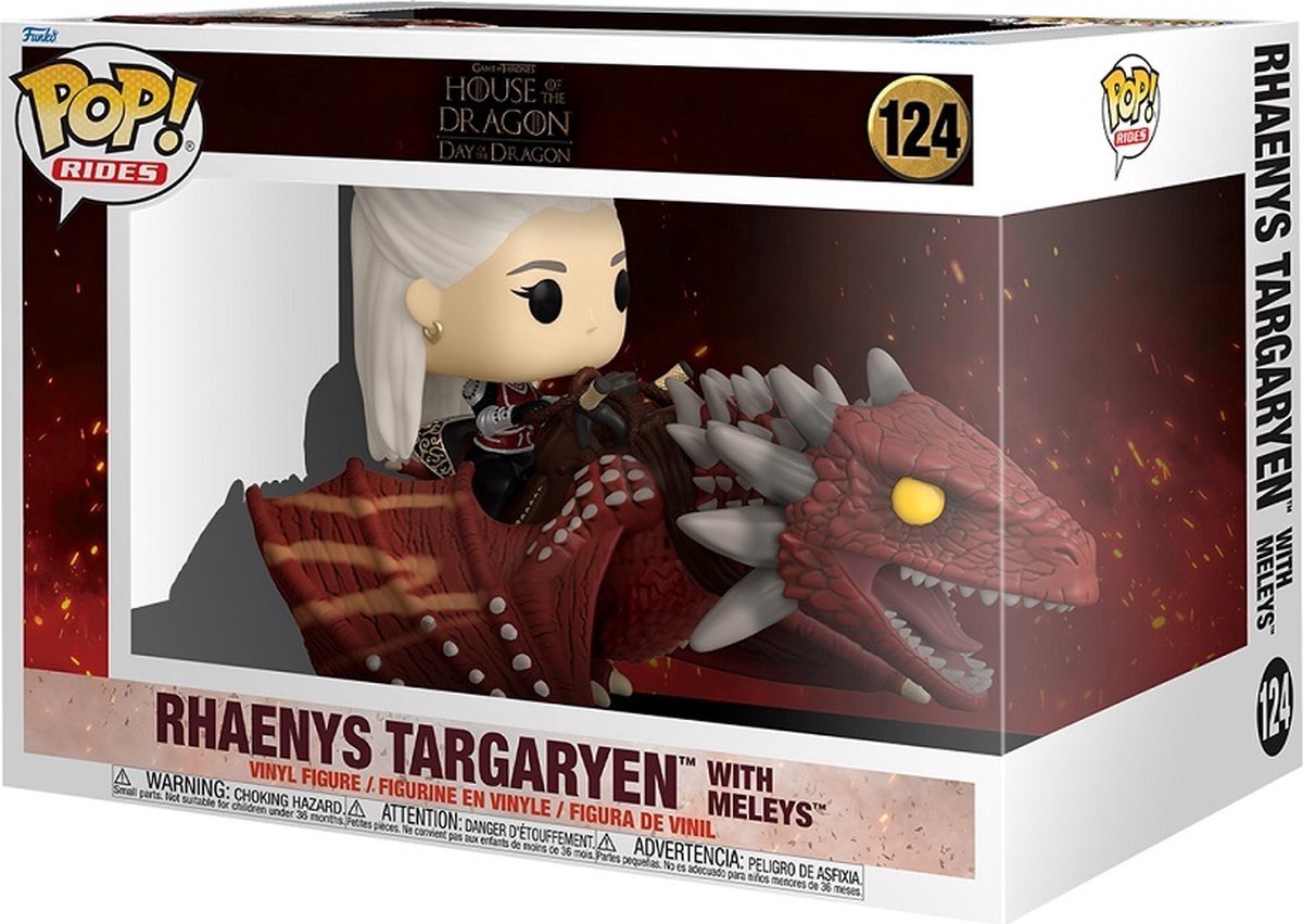 Funko pop rides: house of the dragon - rhaenys targaryen with meleys pop #124