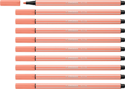Stabilo pen 68 - premium viltstift - apricot - doos 10 stuks