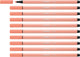 Stabilo pen 68 - premium viltstift - apricot - doos 10 stuks