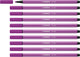 Stabilo pen 68 - premium viltstift - lila - doos 10 stuks