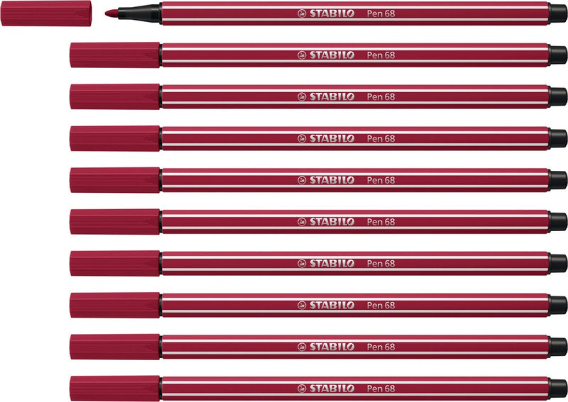 Stabilo pen 68 - premium viltstift - heide paars - doos 10 stuks
