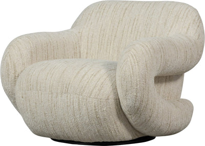 Woood folke fauteuil - chenille naturel - melange - 70x88x88