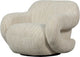 Woood folke fauteuil - chenille naturel - melange - 70x88x88