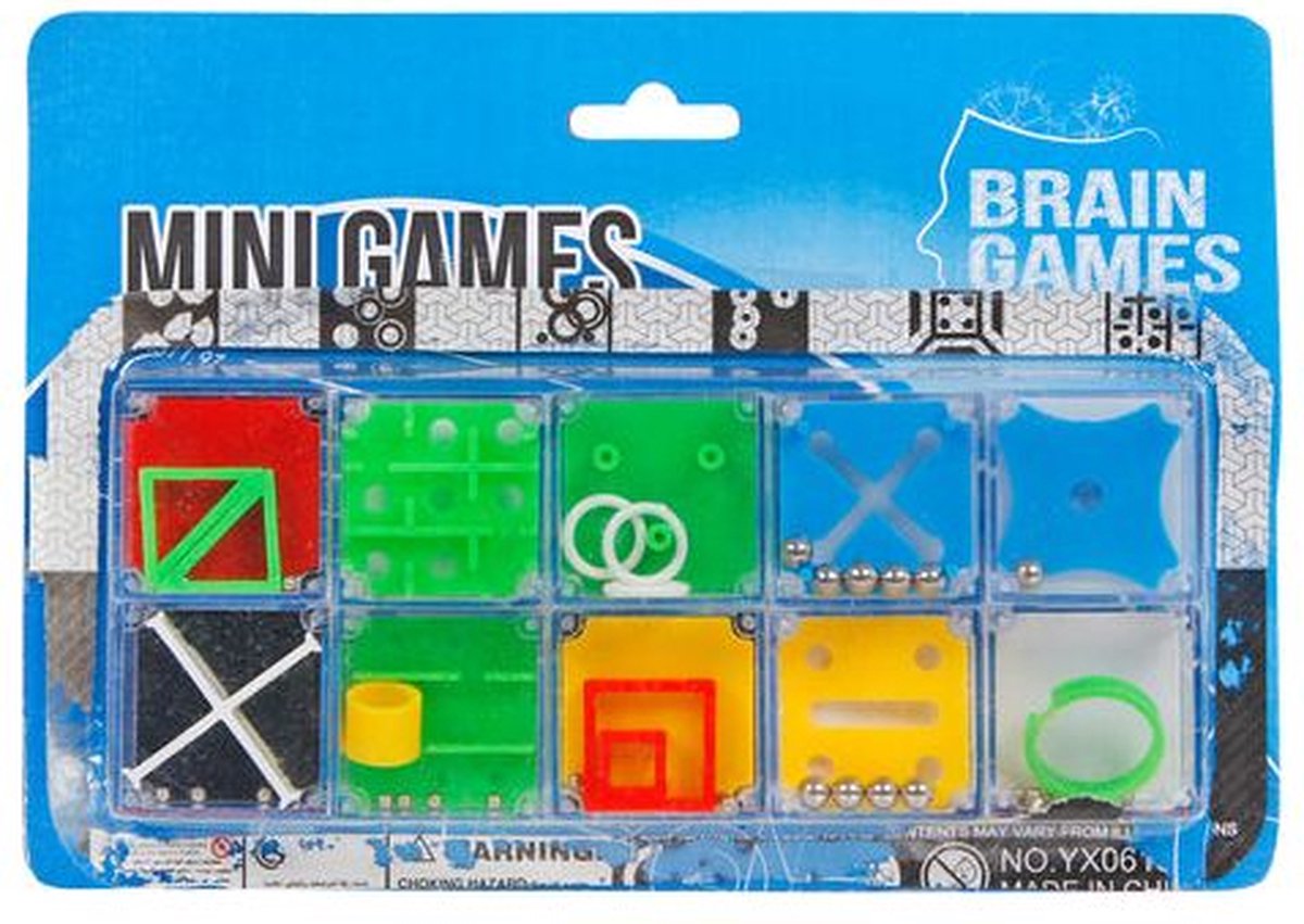 Brain games mini puzzels 10 stuks