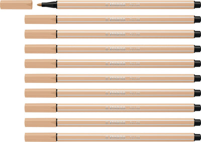Stabilo pen 68 - premium viltstift - nude - doos 10 stuks