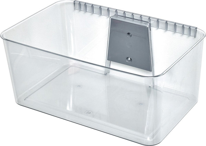 Idesign - id wallspace opbergbak xl met muurbeugel - gerecycled kunststof - transparant