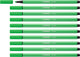 Stabilo stablio pen 68 - premium viltstift - loofgroen - doos 10 stuks